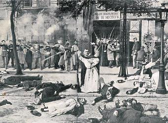 Photomontage du massacre des dominicains d'Arcueil.